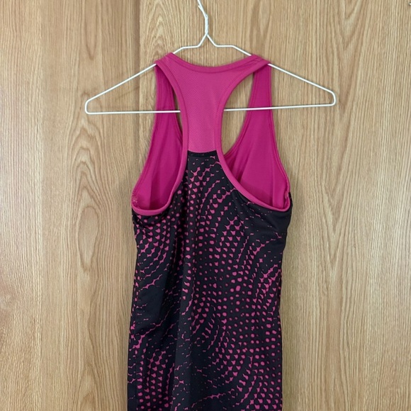 Champion Athletic Workout Pink and Black Tank Top with Shelf Bra - Picture 2 of 6